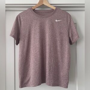 Nike Women's Maroon Heather Dri-FIT Crew Neck Tee